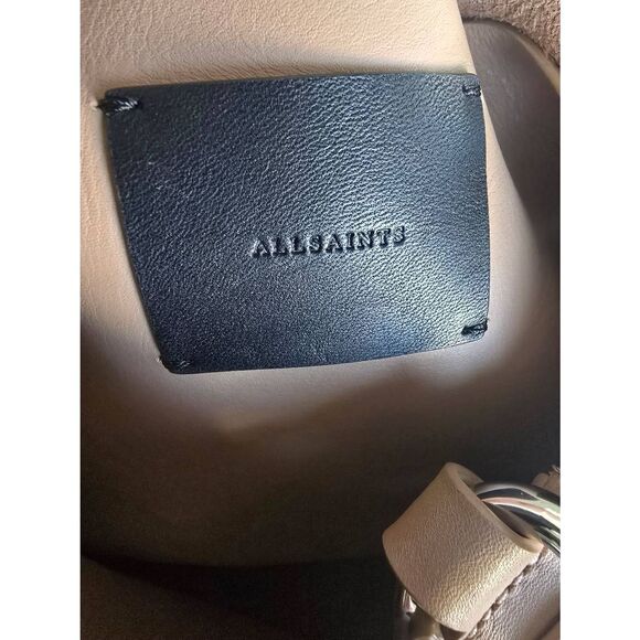 ALLSAINTS Captain Tote N/S Leather Nude Pink Large with Pouch - Picture 3 of 16